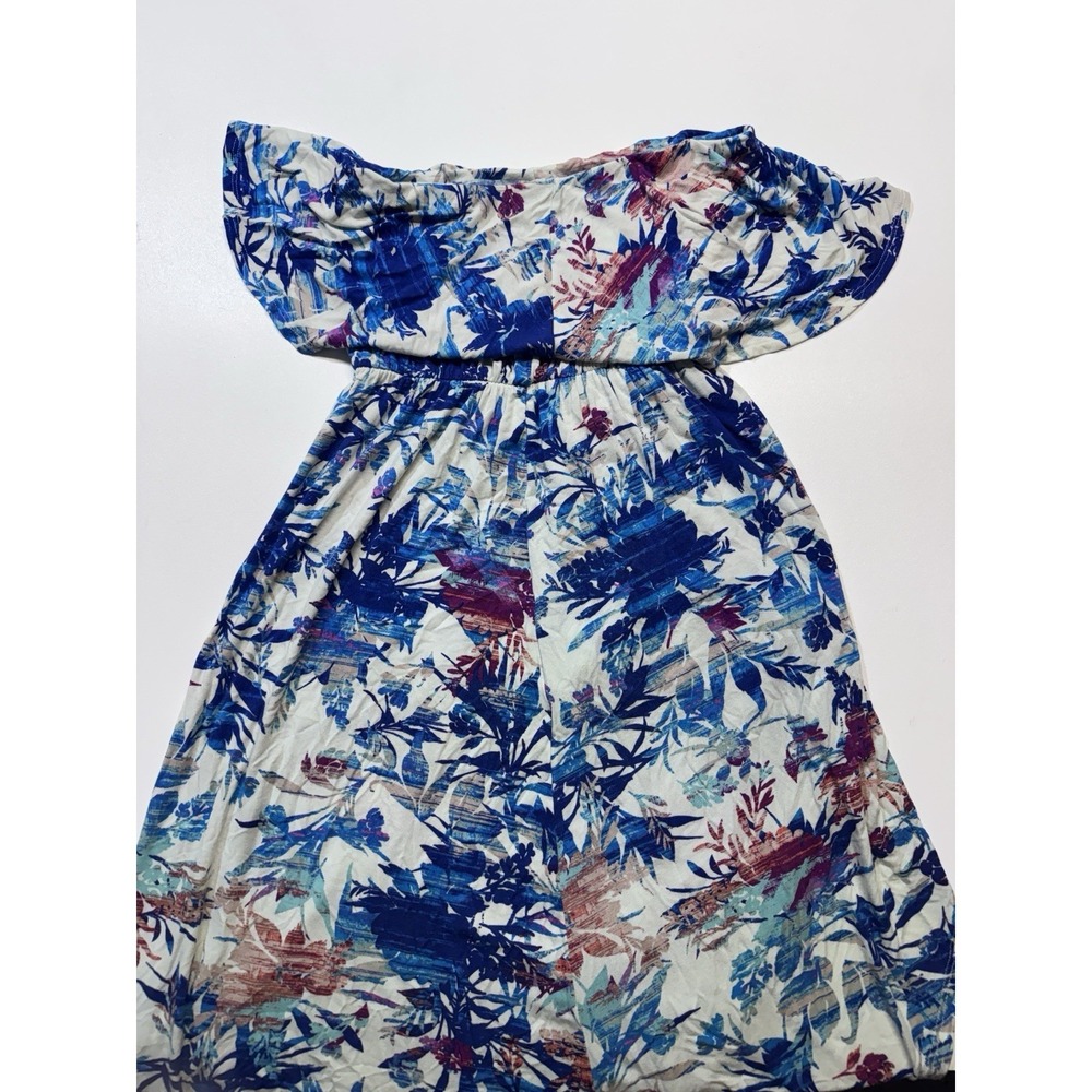 VIAMOR Floral Print High Low Wrap Maxi Dress Women's Small